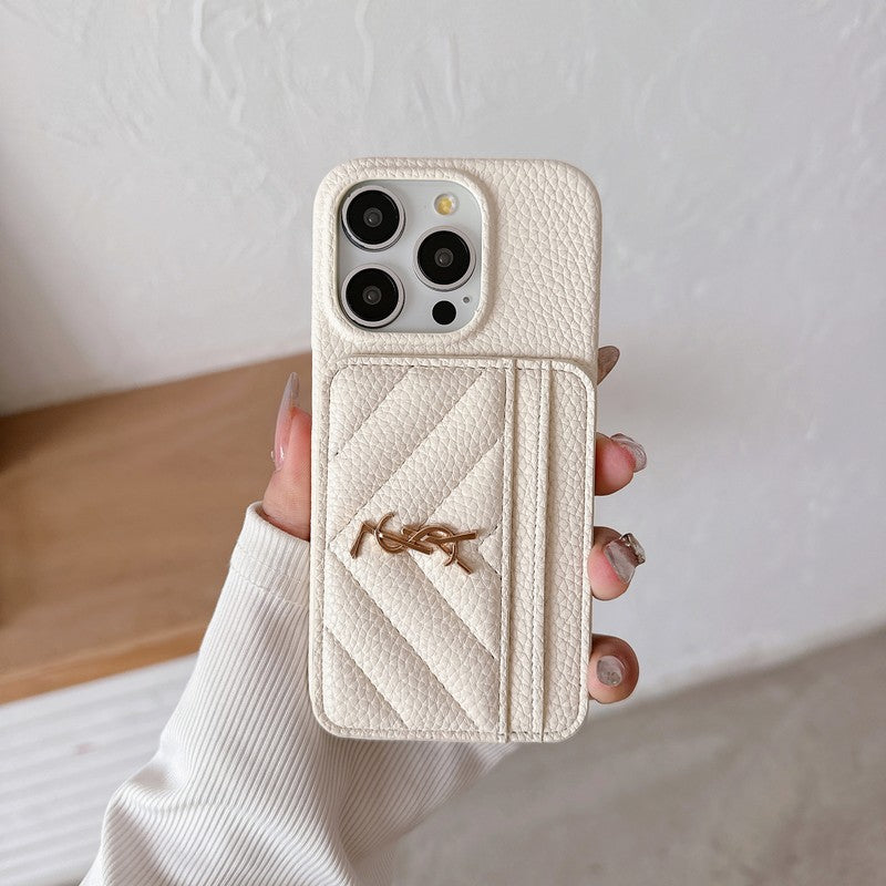 Mála Cárta Naomh Dath Cás iPhone Leathar