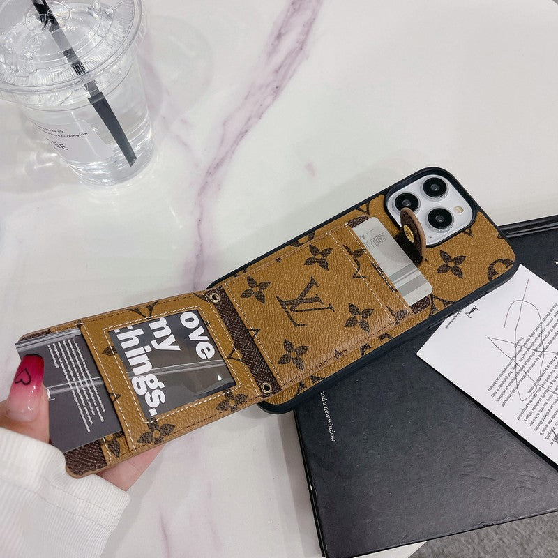 Luksus korttaske Klassisk farve iPhone etui
