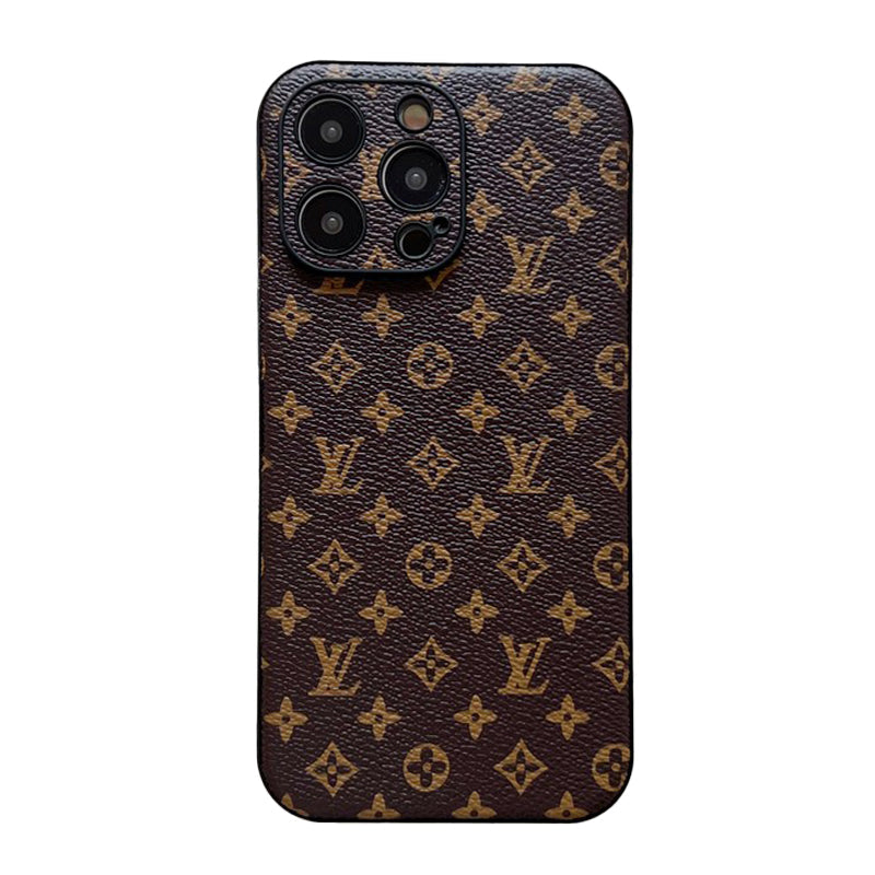 Capa luxuosa de couro de cor clássica para iPhone