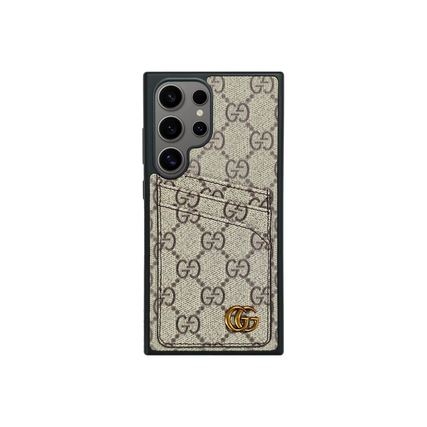 Enkel kortholder Beige G-etui | Samsung