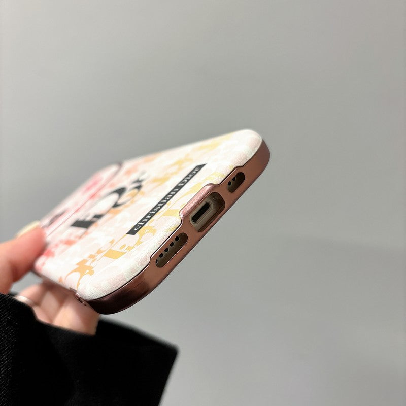 Modna bela & rjava usnjena torbica za iPhone