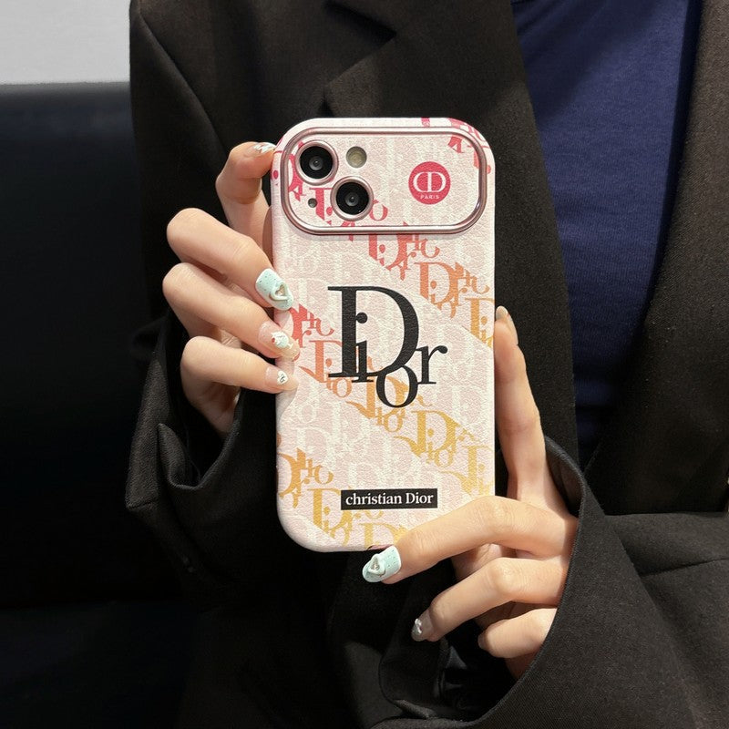 Modna bela & rjava usnjena torbica za iPhone