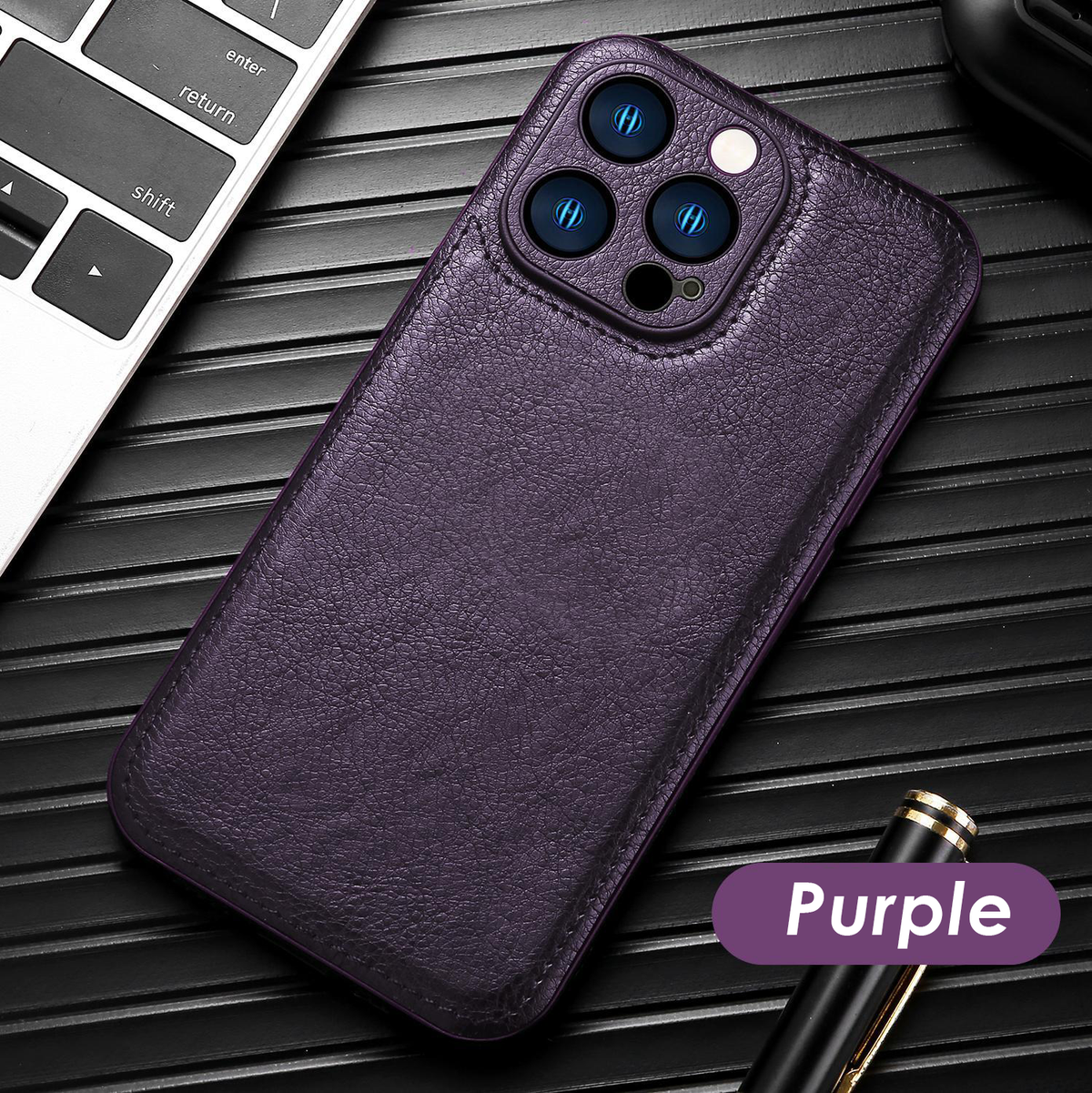 Husă pentru iPhone din piele vintage premium – Husă de protecție rezistentă la șocuri la atingere moale