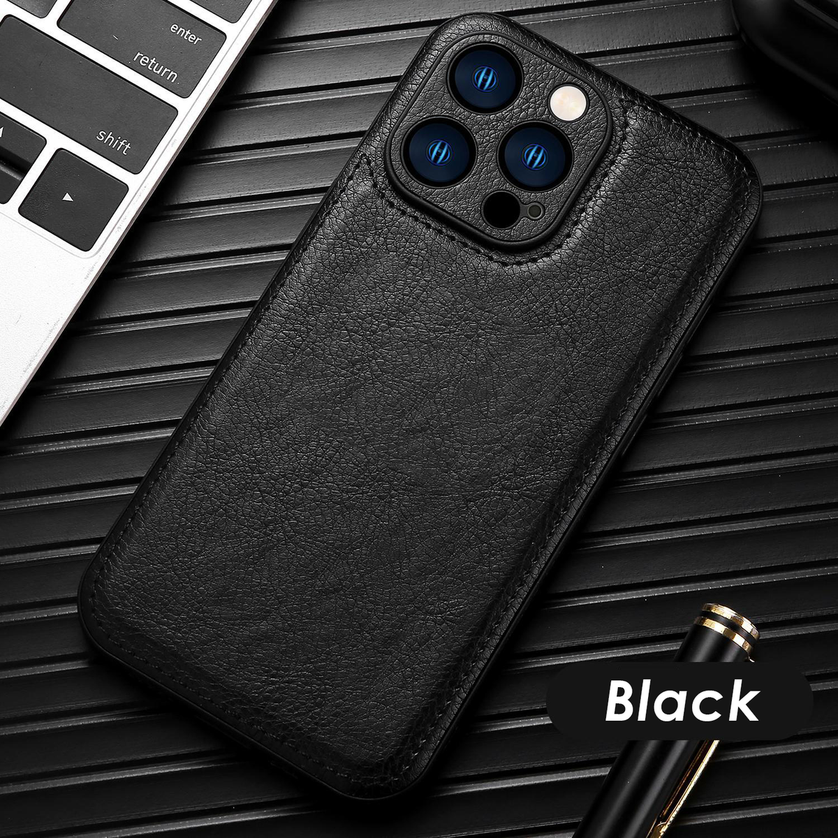 Husă pentru iPhone din piele vintage premium – Husă de protecție rezistentă la șocuri la atingere moale