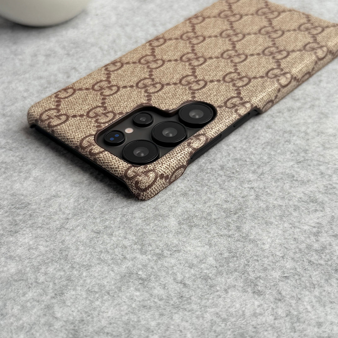 Luxuriöse Premium-PU-Lederhülle mit Muster für Samsung Galaxy