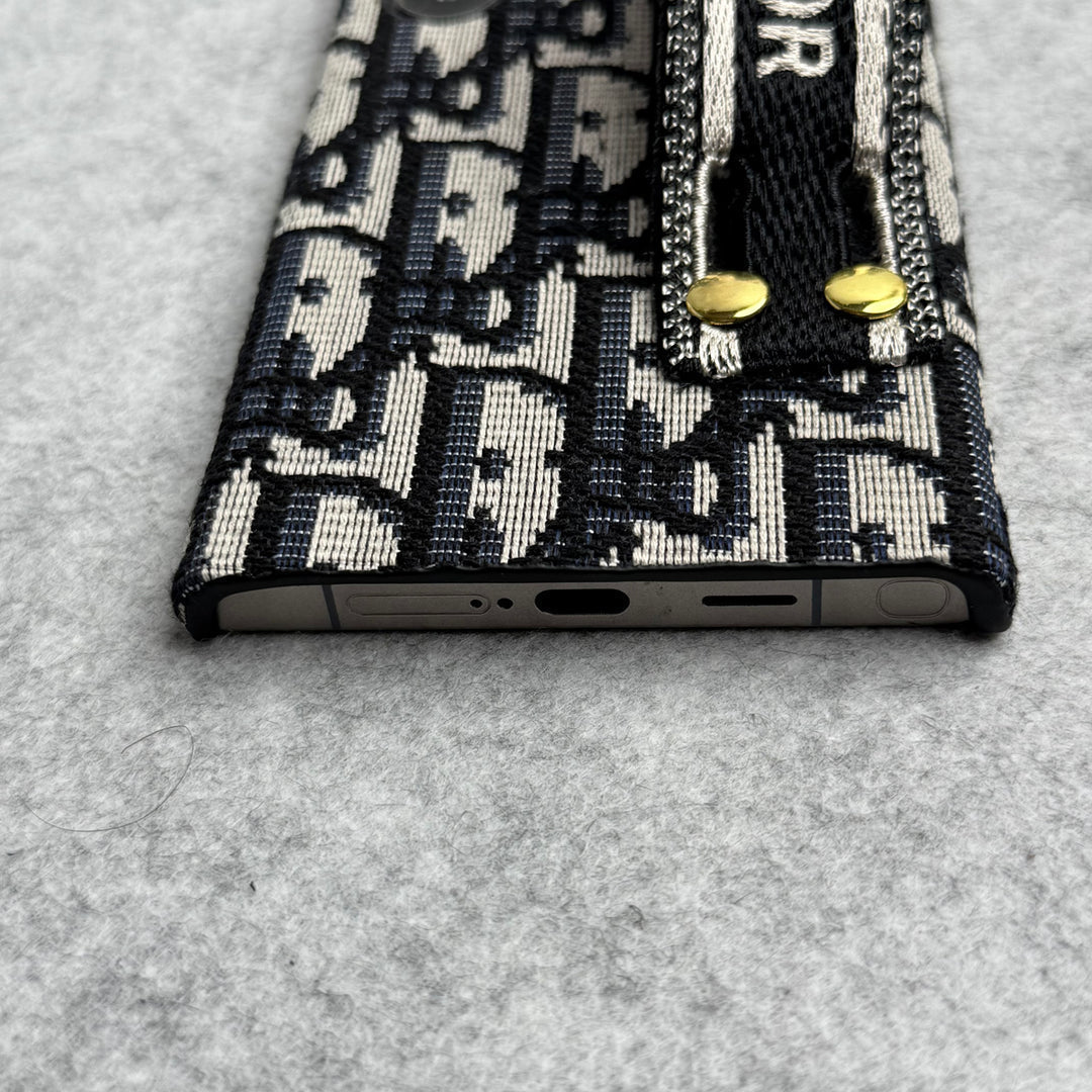 삼성 갤럭시용 럭셔리 브랜드 C Dior 벨트 패턴 케이스