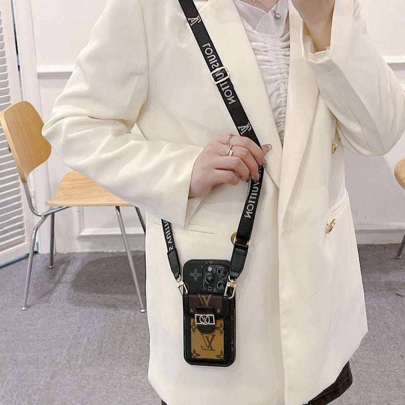 Luksus kortholder Crossbody iPhone etui