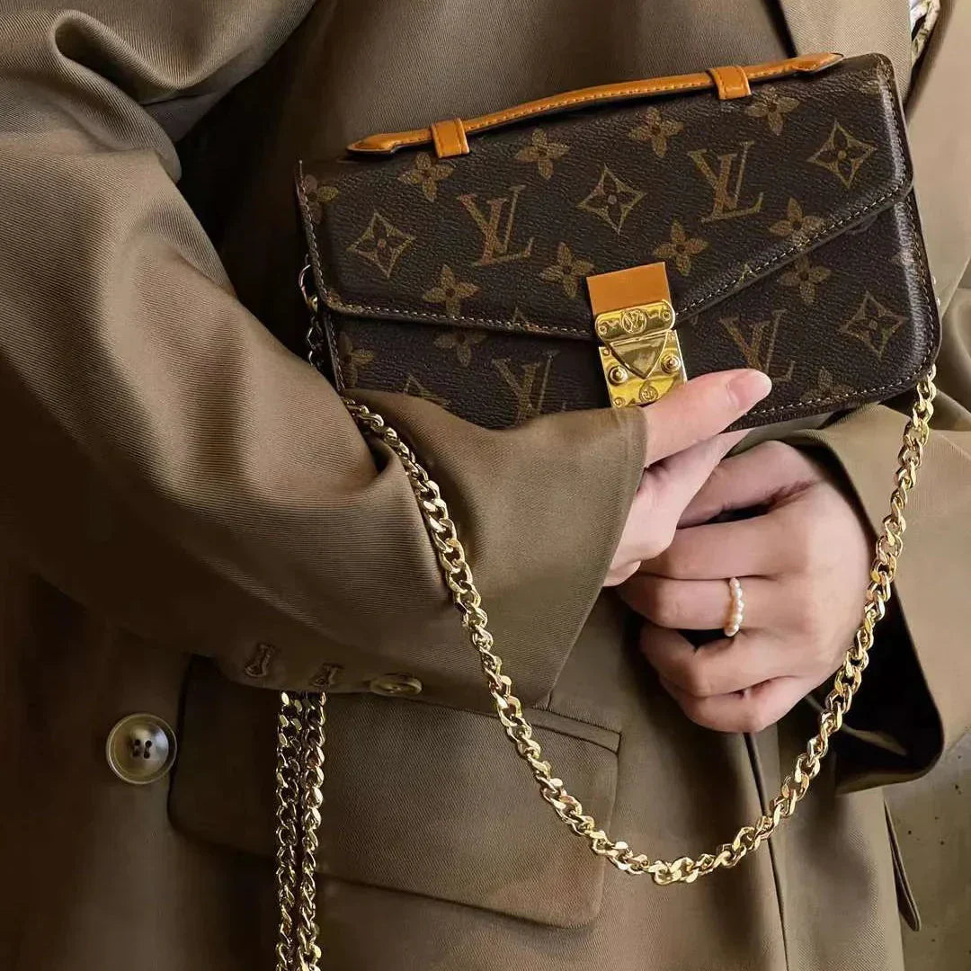 Monogram canvas tas Handheld Crossbody ketting mobiele telefoon