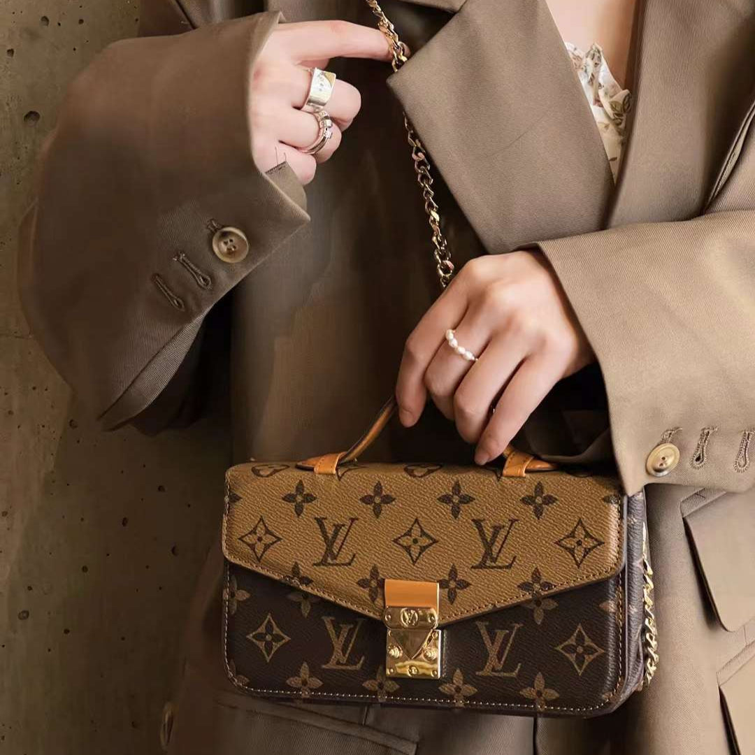 Monogram canvas tas Handheld Crossbody ketting mobiele telefoon