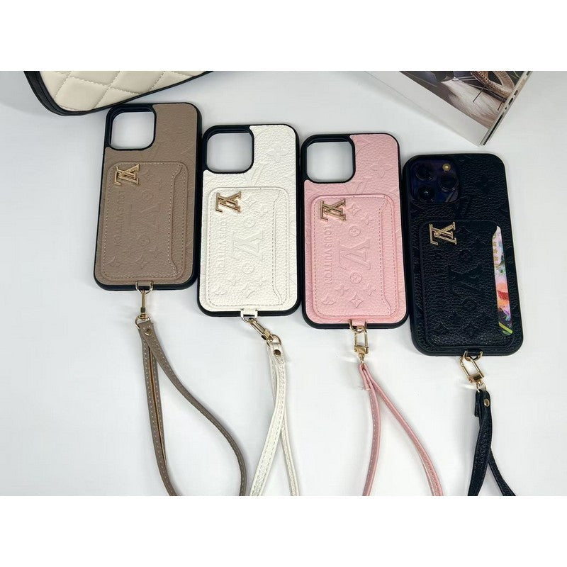 Luxe iPhone-hoesje met vier kleuren kaarttas