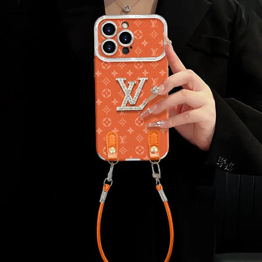 Luxusní crossbody pouzdro na telefon s popruhem