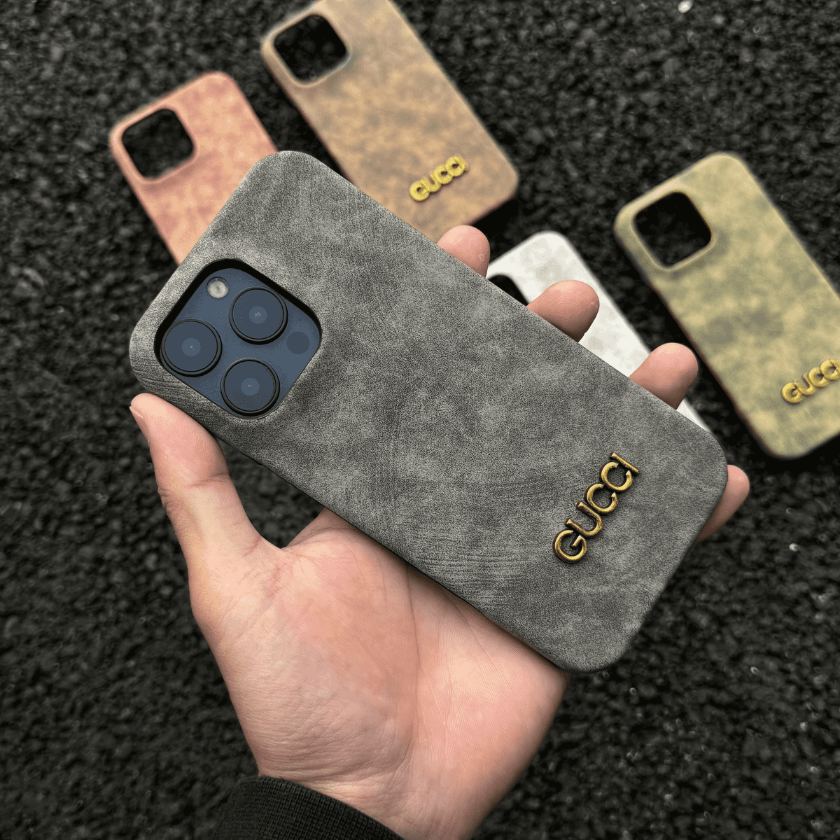 Capa clássica vintage estilo camurça para iPhone