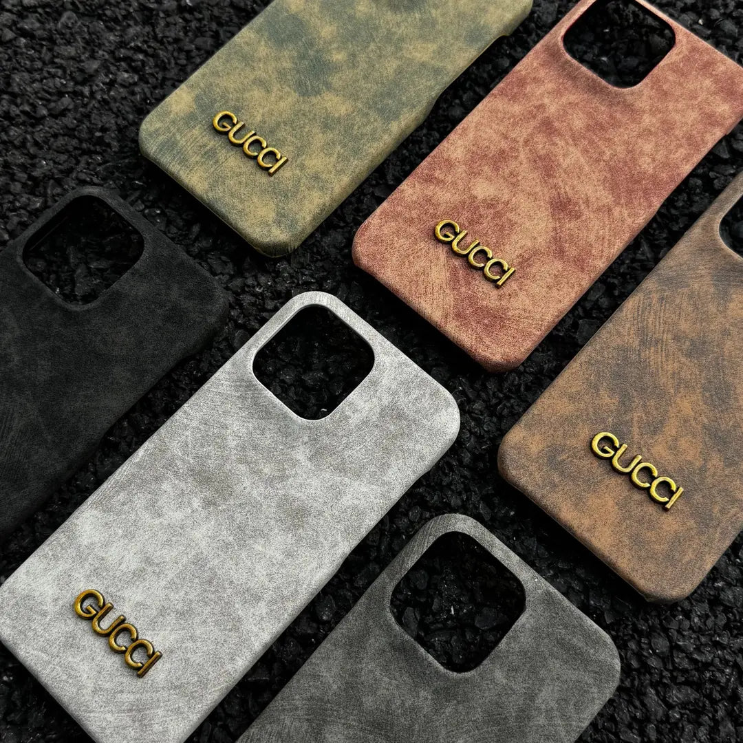 Capa clássica vintage estilo camurça para iPhone