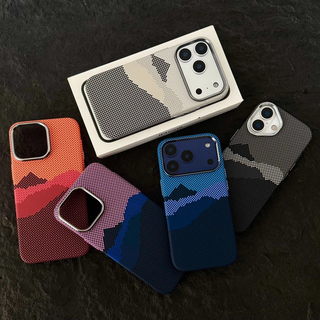 MagSafe-kompatibelt telefoncover med abstrakt pixeldesign