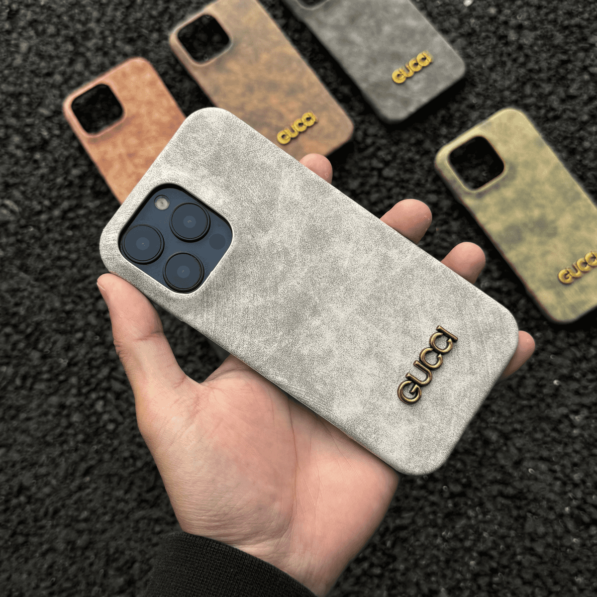 Capa clássica vintage estilo camurça para iPhone