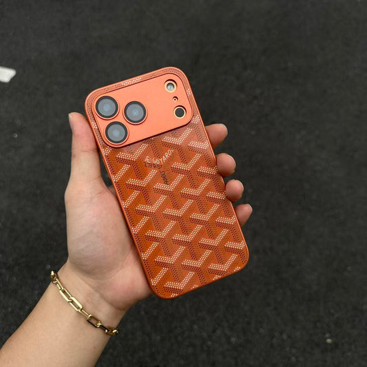 Luxusní pouzdro na iPhone G-Y s geometrickým monogramem