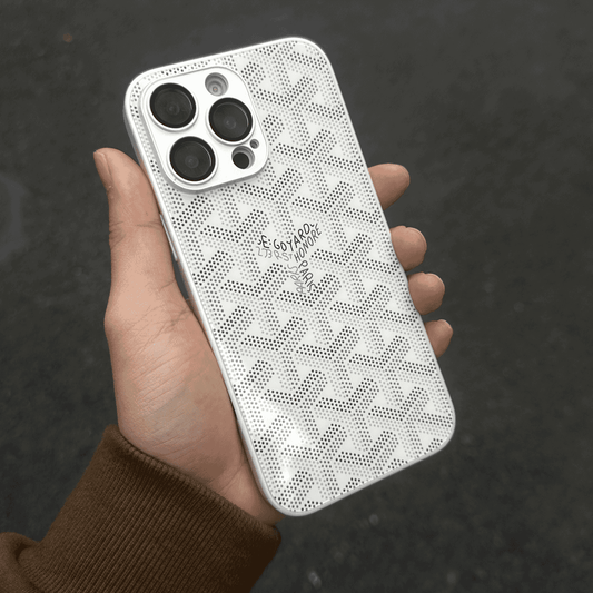 Luxusní pouzdro na iPhone G-Y s geometrickým monogramem