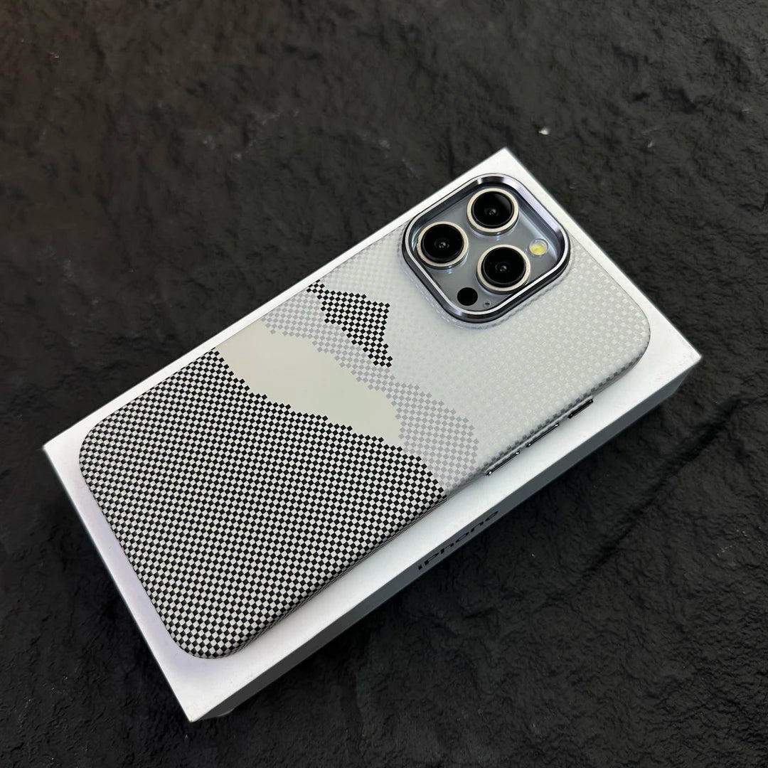 MagSafe-kompatibelt telefoncover med abstrakt pixeldesign