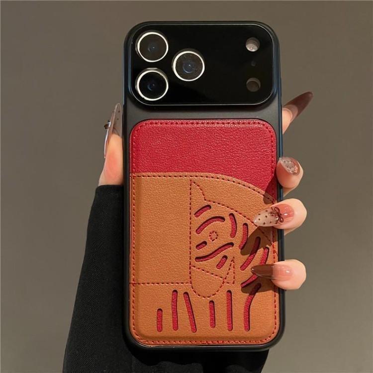 2026 Nyt Premium Læder Card Slot iPhone-etui – Limited Edition Year of the Horse