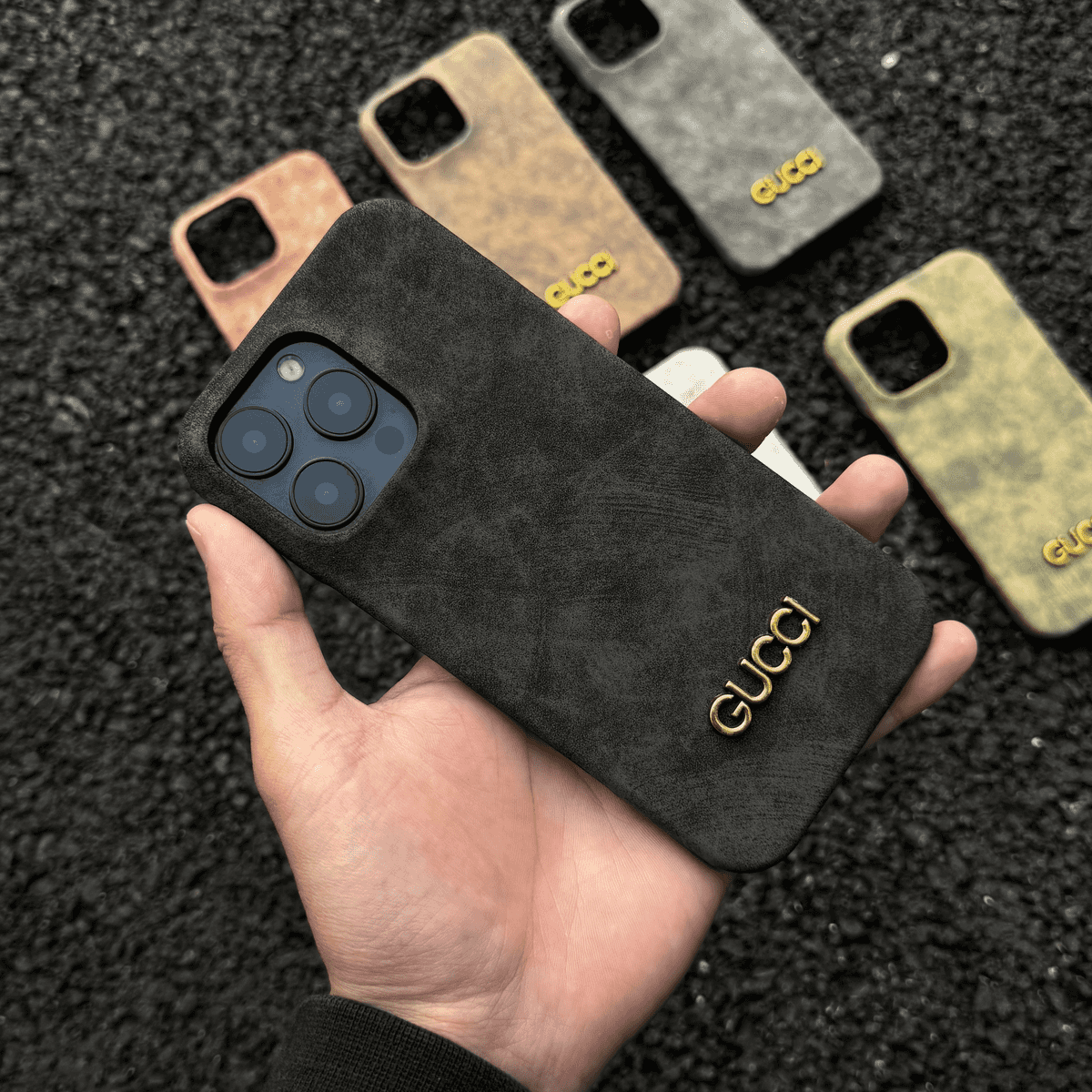Capa clássica vintage estilo camurça para iPhone