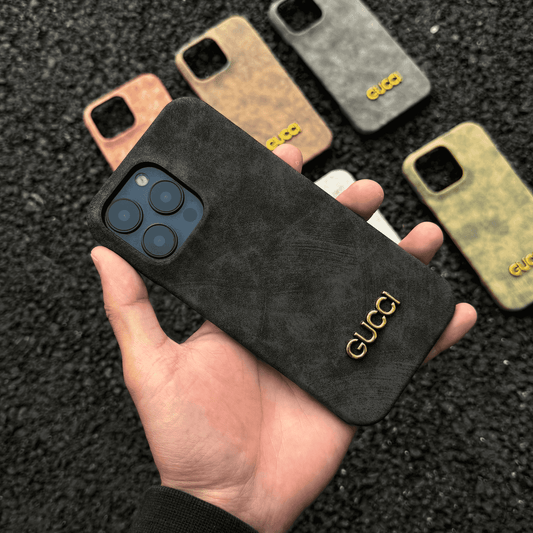 クラシックなヴィンテージスエードスタイルのiPhoneケース