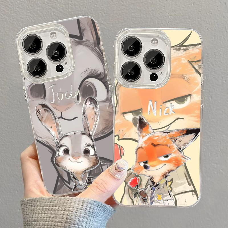 주토피아에서 영감을 받은 iPhone 케이스 세트 – Judy Hopps & Nick Wilde