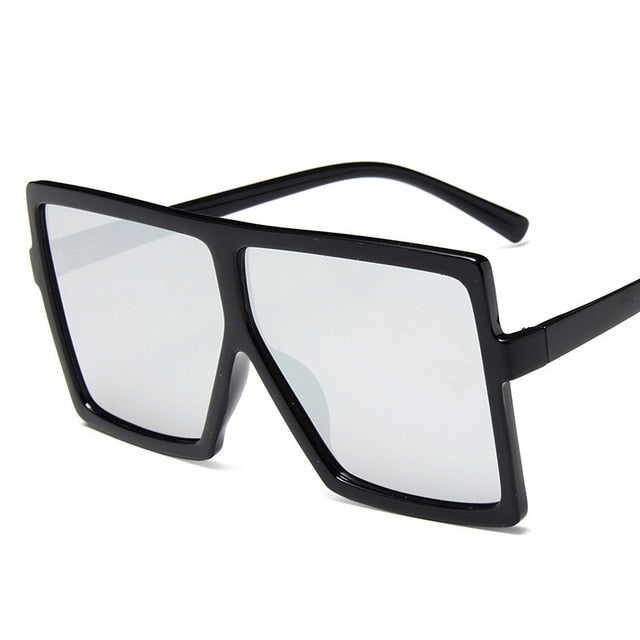 Lunettes de soleil surdimensionnées en plastique pour femmes, carrées de marque de styliste, à grande monture, UV400, oculos masculino