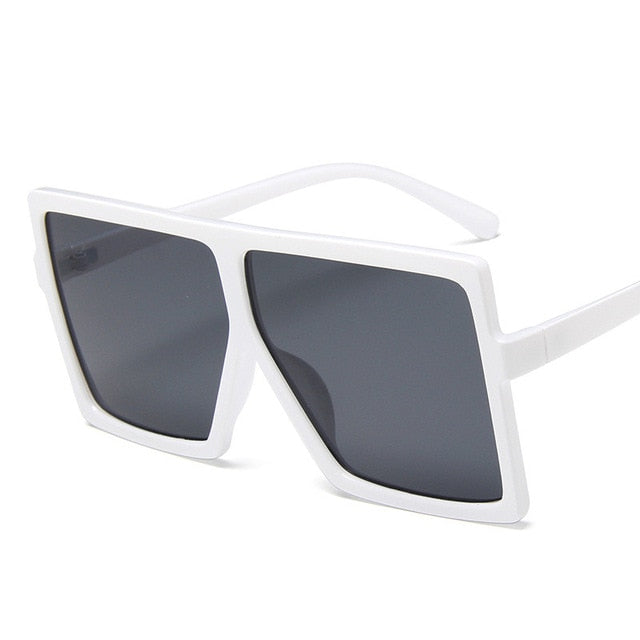Lunettes de soleil surdimensionnées en plastique pour femmes, carrées de marque de styliste, à grande monture, UV400, oculos masculino