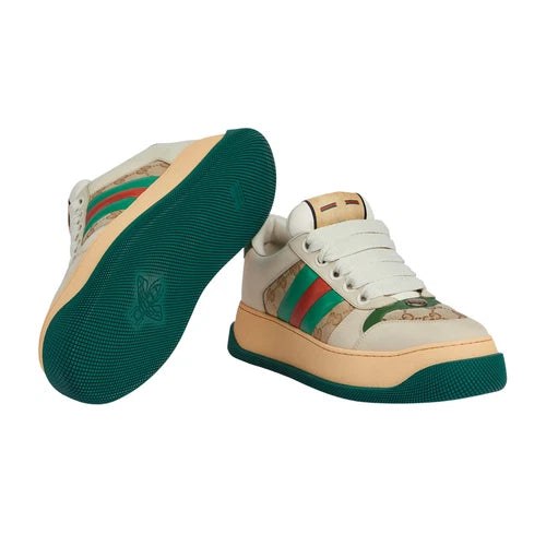 Baskets décontractées à rayures rétro – Chaussures de ville confortables en cuir de qualité supérieure