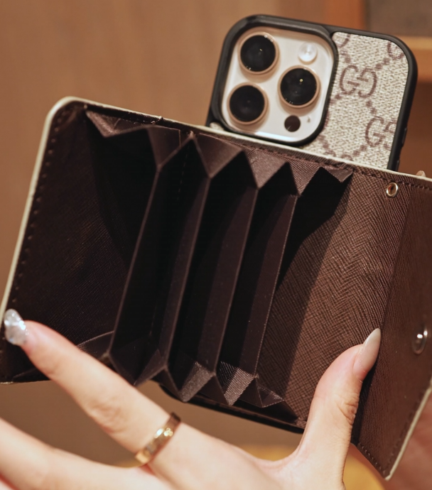 Capa crossbody premium avançada para iPhone com suporte para cartão & Alça de ombro