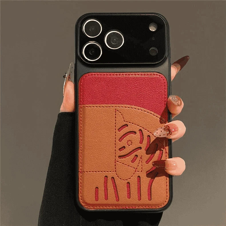 2026 Nyt Premium Læder Card Slot iPhone-etui – Limited Edition Year of the Horse